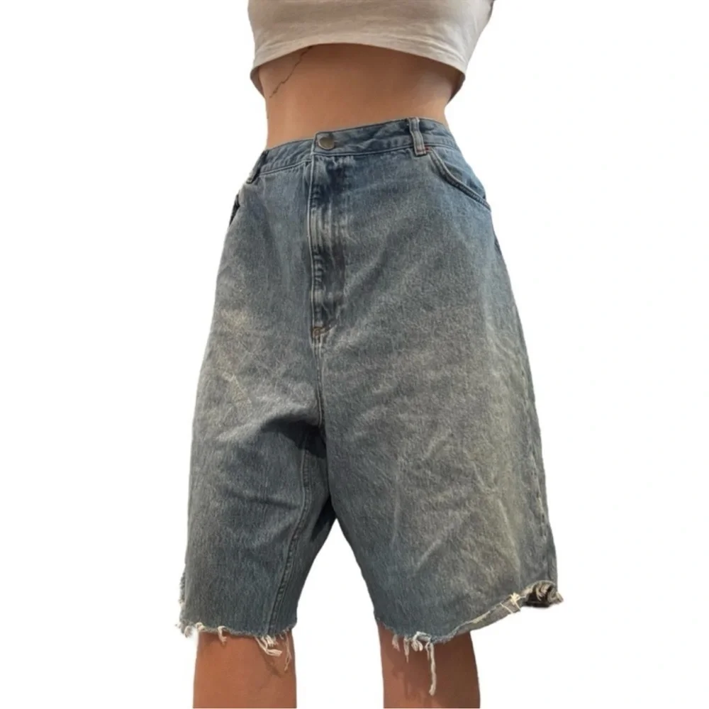ASOS Washed Long Denim Jean Shorts